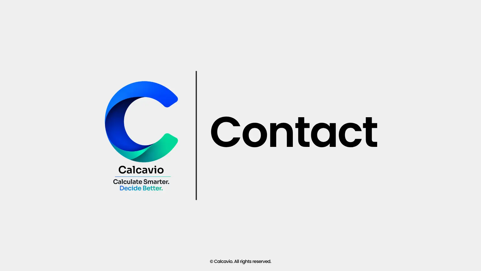 Contact Calcavio support desk with an email icon inviting readers to get in touch
