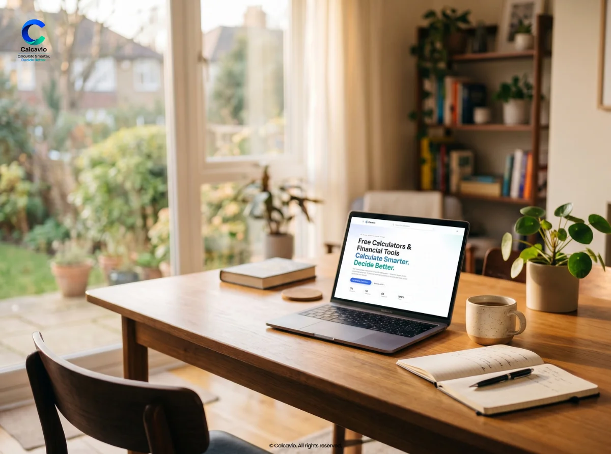 Investor using investment calculators to project long-term compound growth