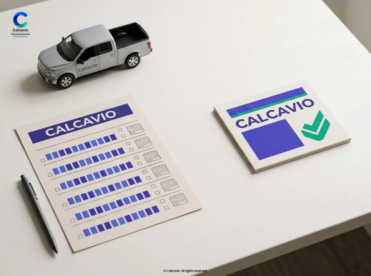 Truck loan calculator illustrating monthly payments and a final balloon balance